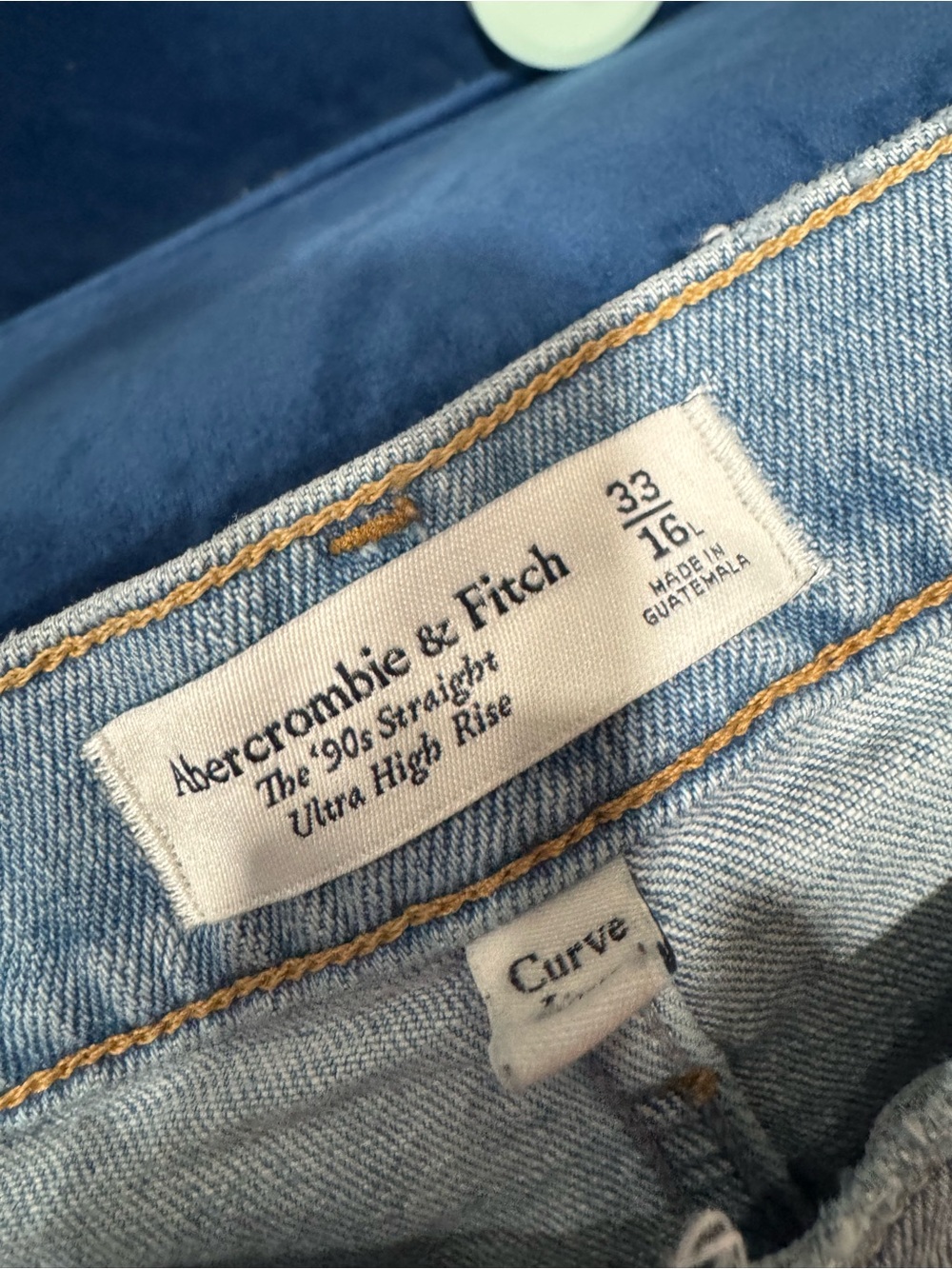 Abercrombie & Fitch The 90’s Straight Ultra High Rise Curve Love - Picture 6 of 7